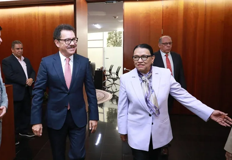 Rosa Icela Rodríguez comparece ante la Jucopo del Senado por el Segundo Informe de Gobierno